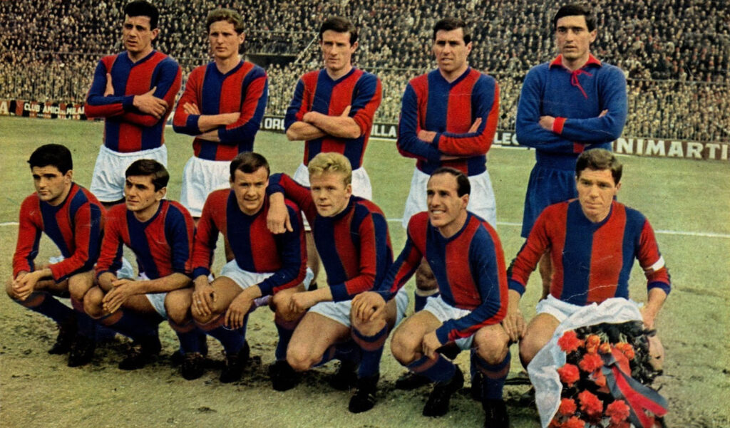 Il Bologna del 1964 che vinse la volota scudetto passata alla storia per lo spareggio finale con l'Inter