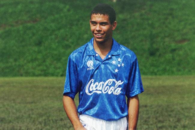 Ronaldo ai tempi in cui vestiva la maglia del Cruzeiro