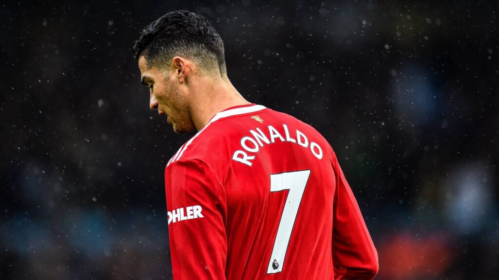 Cristiano Ronaldo con la maglia del Manchester United