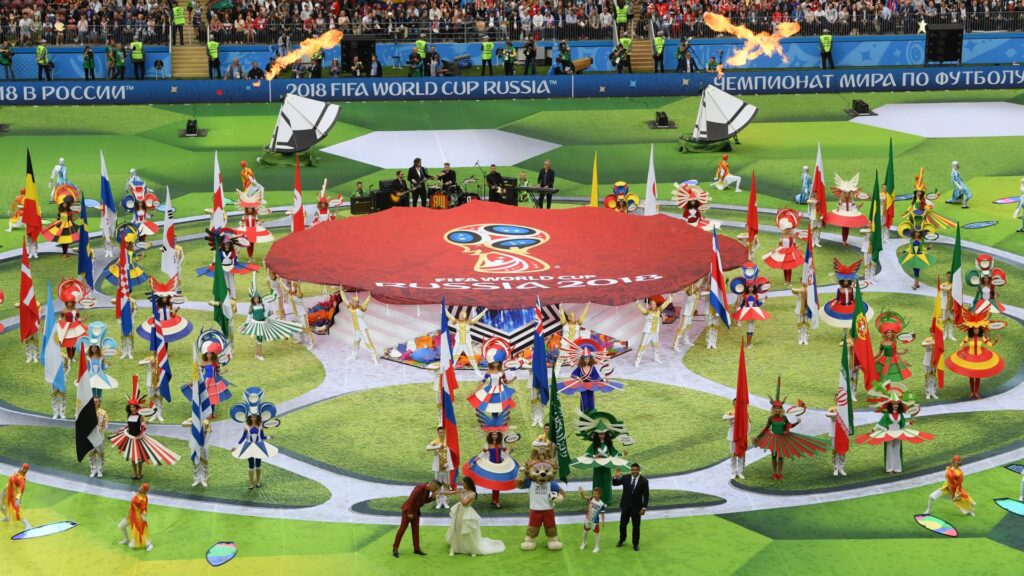 La cerimonia d'apertura del Mondiale di Russia 2018