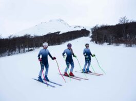 Goggia e Le azzurre dello sci alpino con le nuove tute by EA7 Emporio Armani, Official Tecnica Outfutter FISI